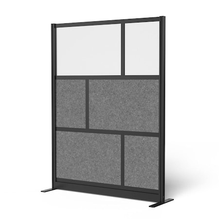 Luxor Expanse Modular Wall Room Divider System - Black Frame - 53" x 70" Starter Wall MW-5370-FCGB